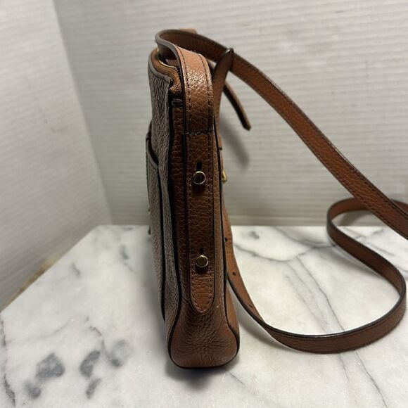 Fossil GEMMA Pebbled Leather Cognac Brown Crossbody‎ Bag Purse - Picture 7 of 12